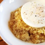 Quinoa porridge with poached egg recipe