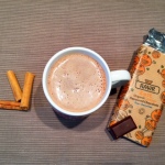 healthy orange and cinnamon hot chocolate