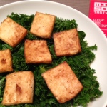 tofu and miso kale salad