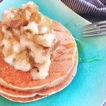 Buckwheat pancakes with spiced pears recipe