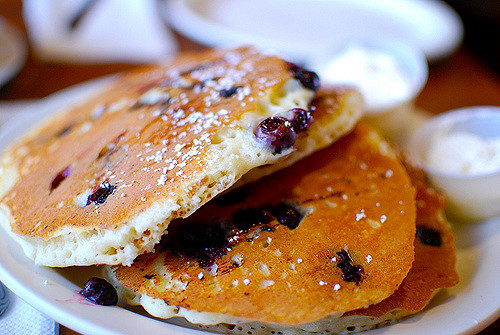 Blueberry and coconut pancake recipe