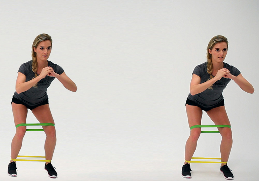 Powerband full body workout - squat
