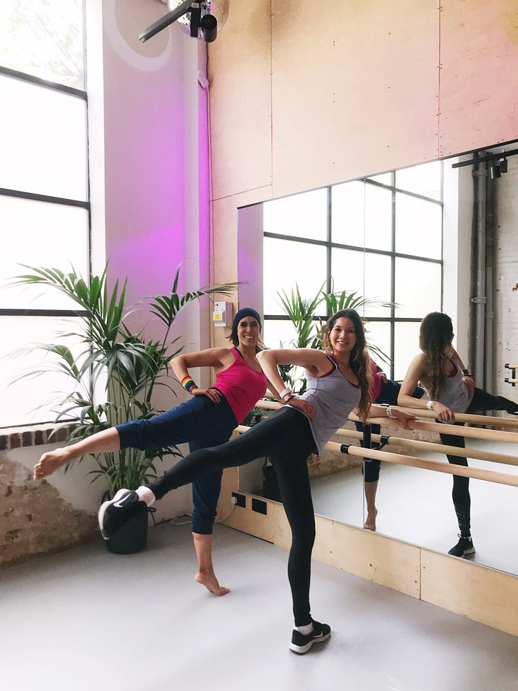 Eliza Flynn and Rosie Flynn at Disco Barre at the Factory in Dalston