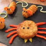 halloween spiders and mice for dinner