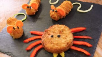 halloween spiders and mice for dinner