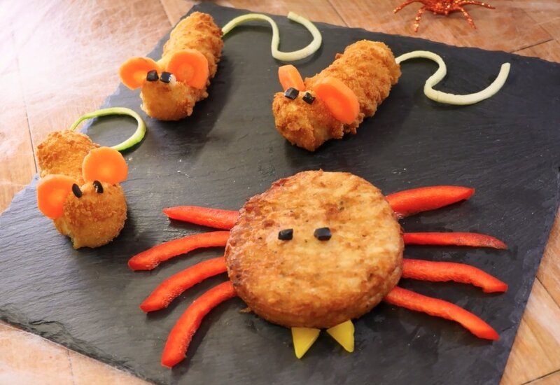 Halloween Mice and Spiders for Dinner